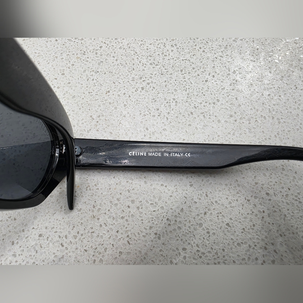 CELINE Black Logo Accent Sunglasses. Made in Italy. - Picture 3 of 6